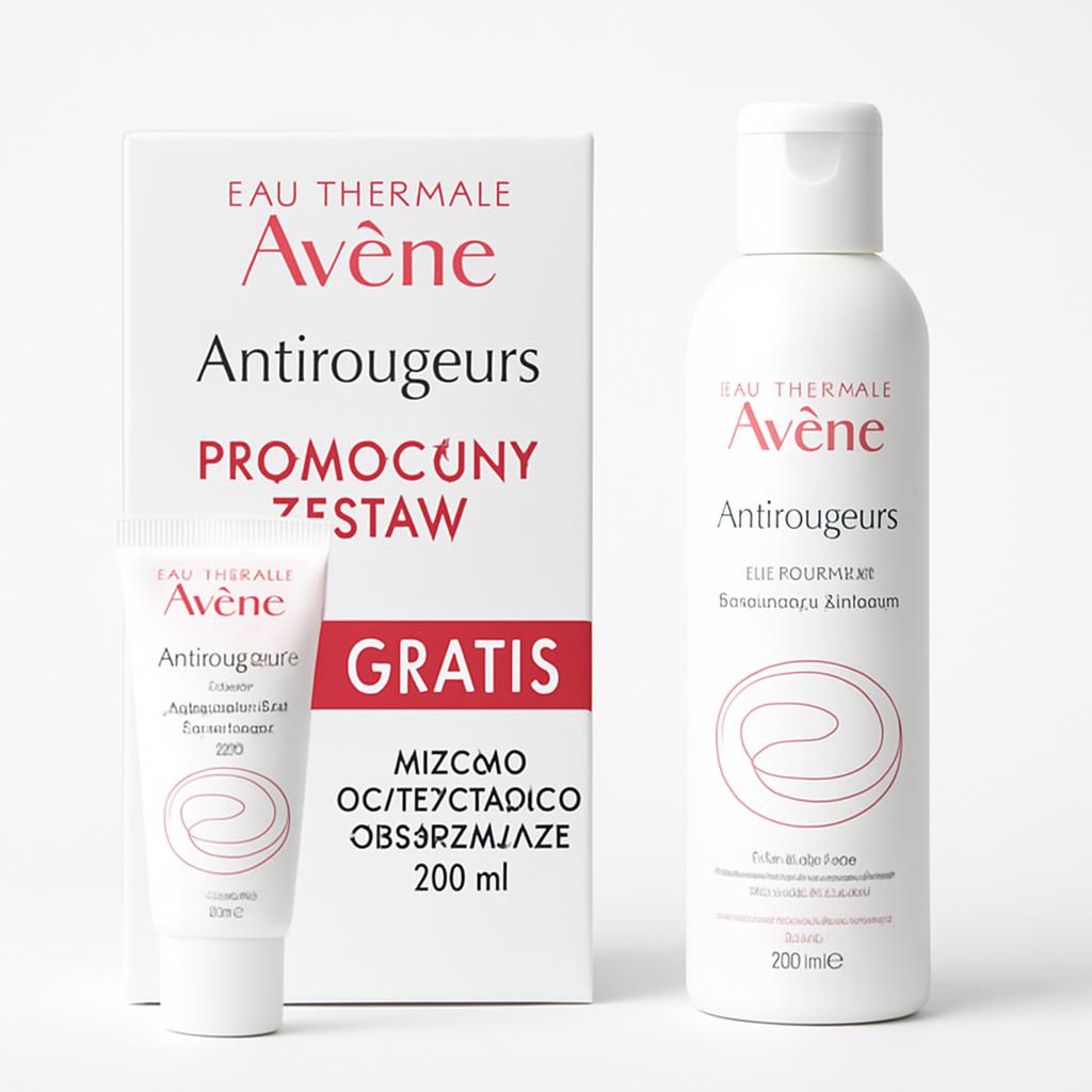 Avene Antirougeurs Promocyjny Zestaw Nawilżająco-Ochronna Emulsja Do Skóry Naczynkowej SPF20 40 ml + Mleczko 200 ml Gratis