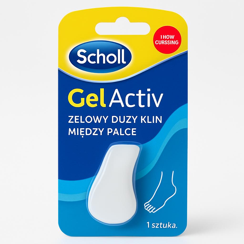 Scholl Gelactiv Żelowy Duży Klin Między Palce 1 sztuka