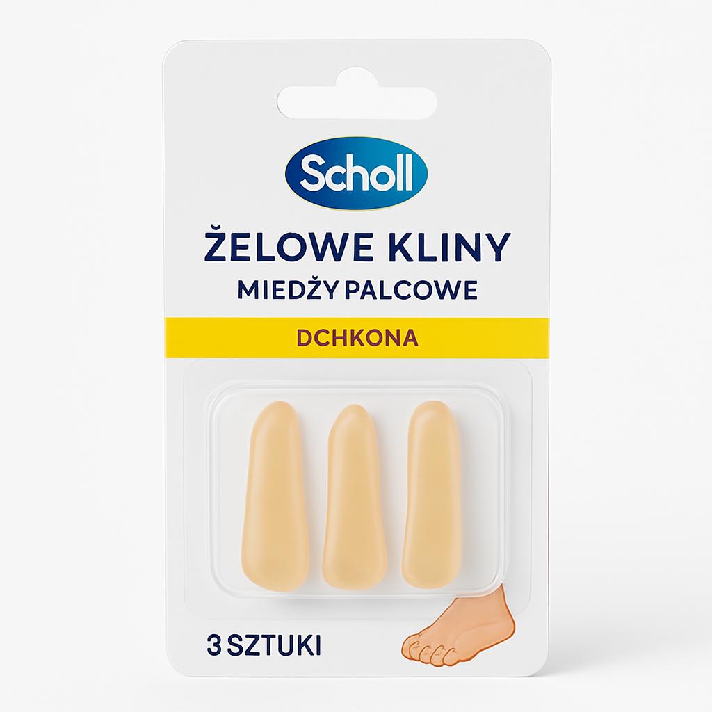 Scholl Żelowe Kliny Międzypalcowe 3 sztuki